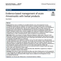 Evidence-based management of acute rhinosinusitis with herbal products